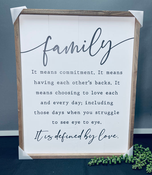 Family - defined by love