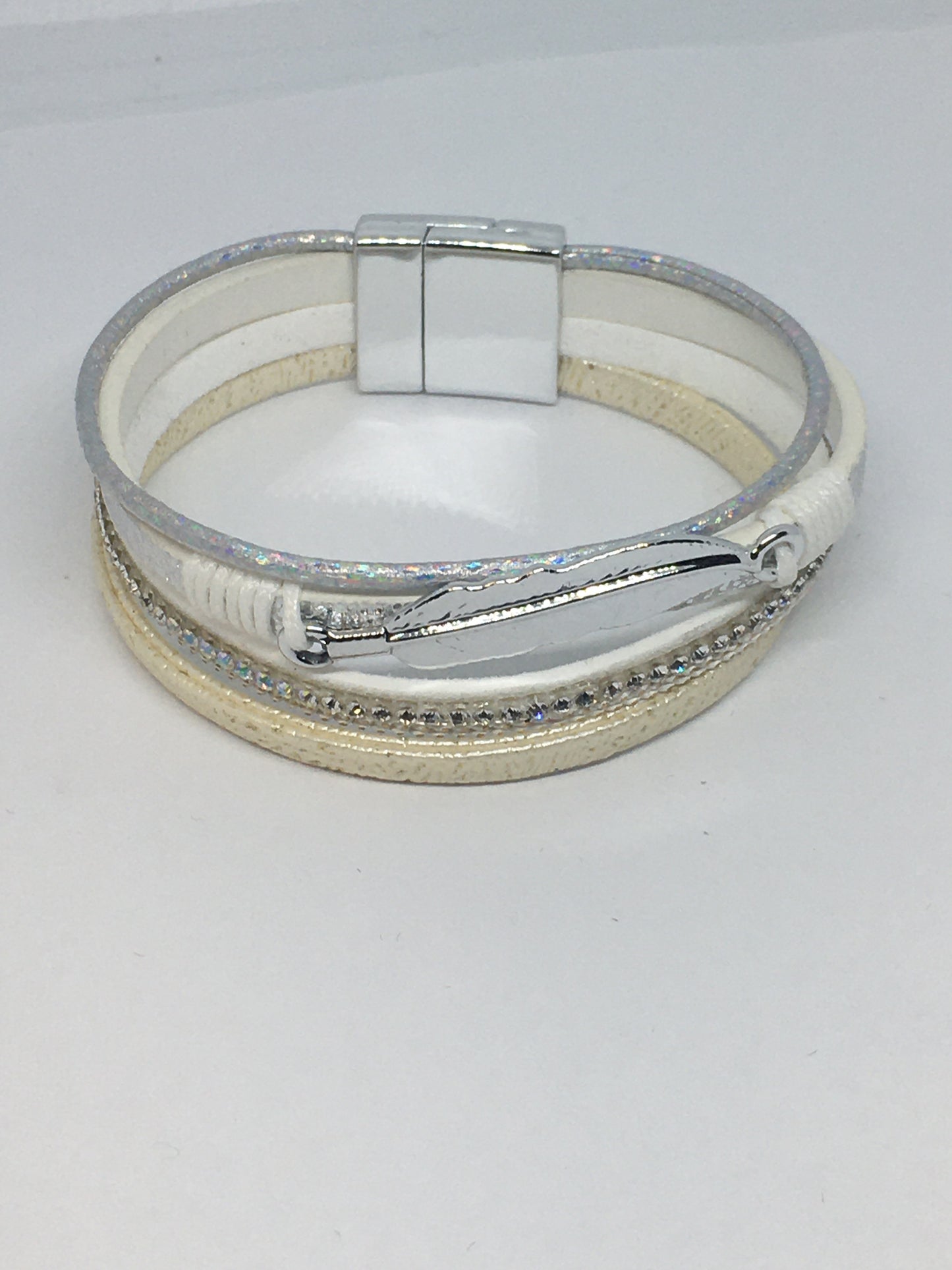 White feather bracelet
