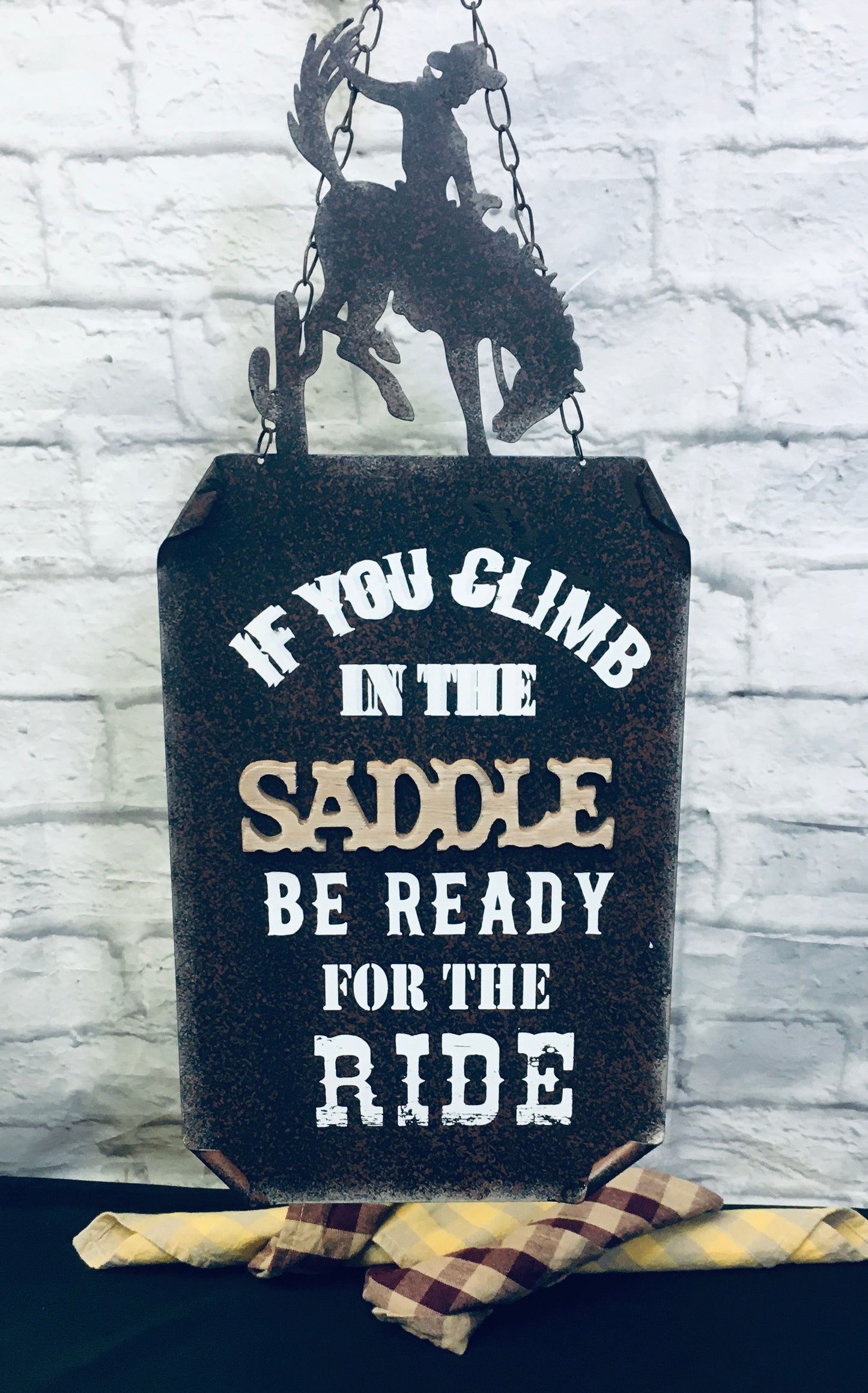 Cowboy Saddle Sign