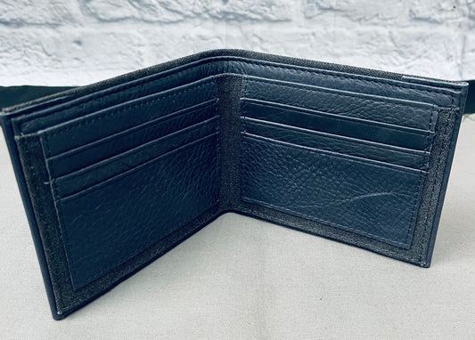 Gray Wallet w/faux leather accent