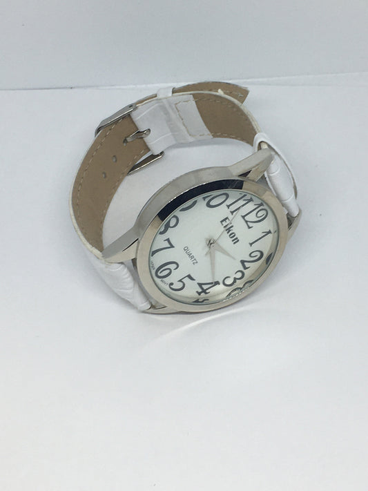 White Leather Watch