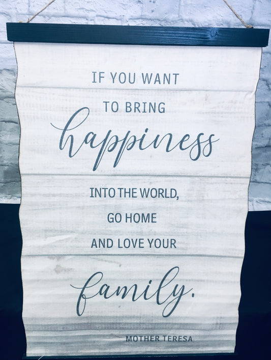 Happiness Canvas Banner