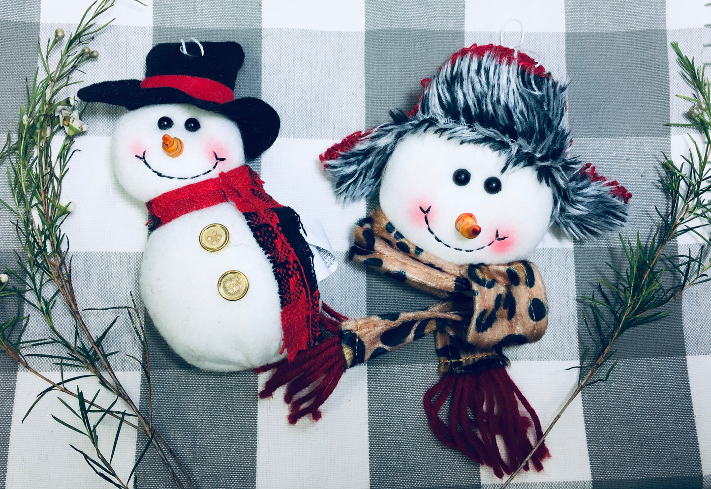 Soft Snowman Ornaments
